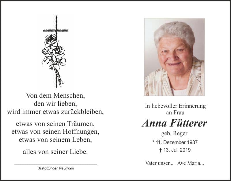 Frau Anna Fütterer