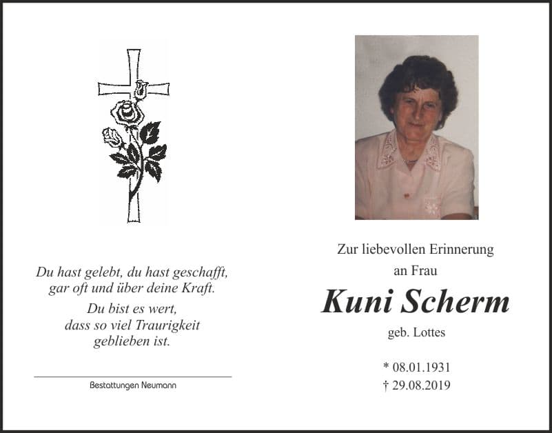 Frau Kuni Scherm