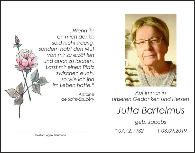 Frau Jutta Bartelmus