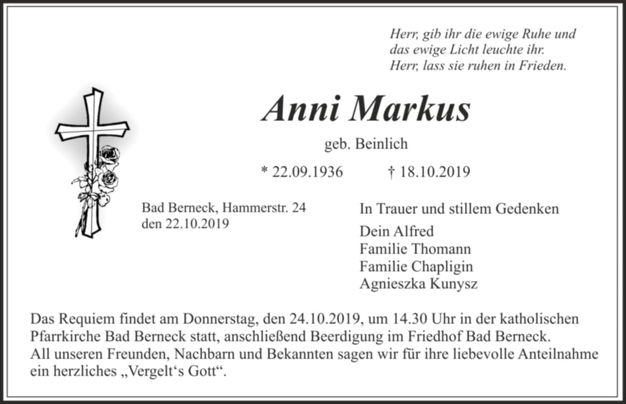 Frau Anni Markus