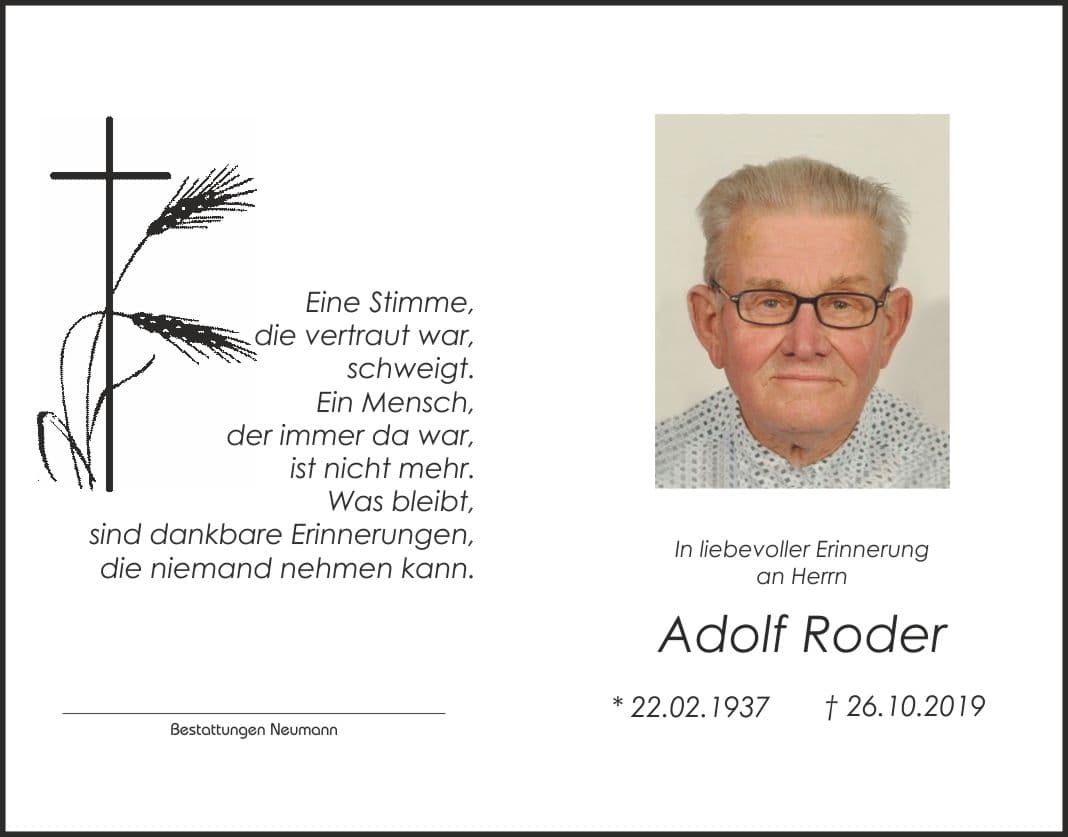 Herr Adolf Roder