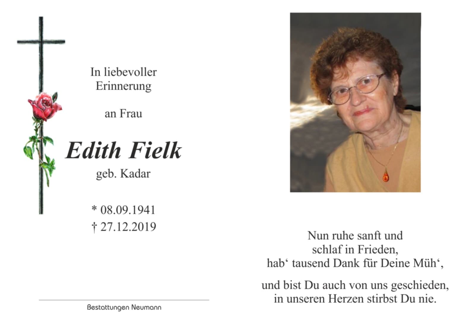 Frau Edith Fielk
