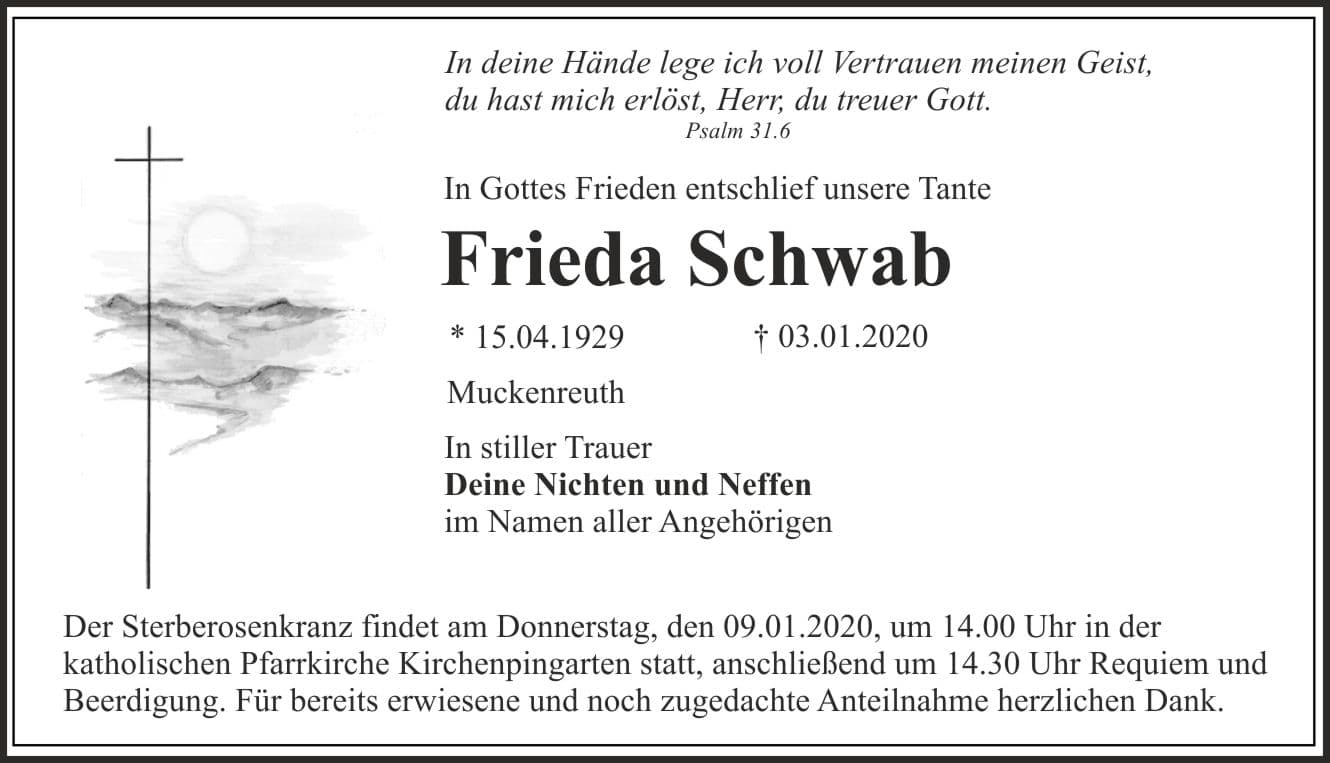 Frau Frieda Schwab