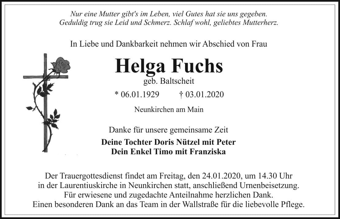 Frau Helga Fuchs