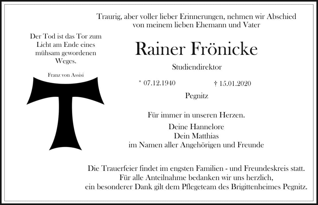 Herr Rainer Frönicke