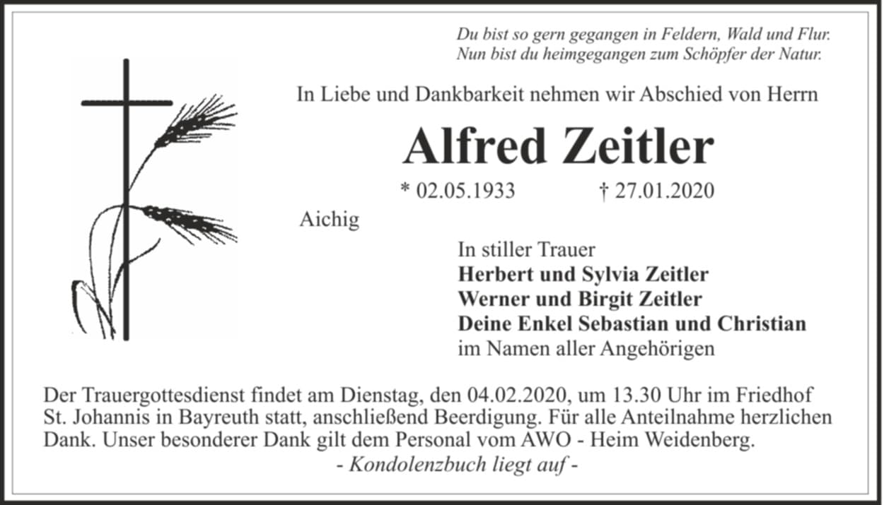 Herr Alfred Zeitler