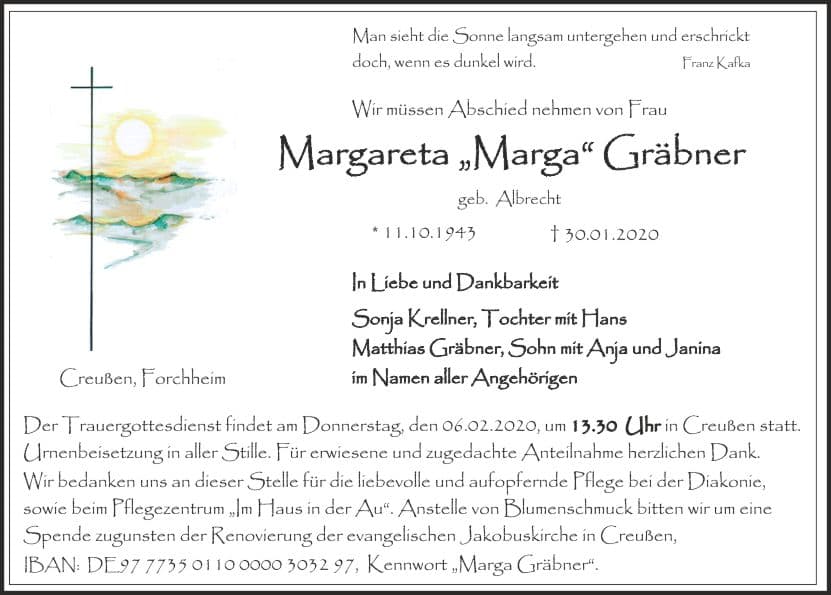 Frau Marga Gräbner