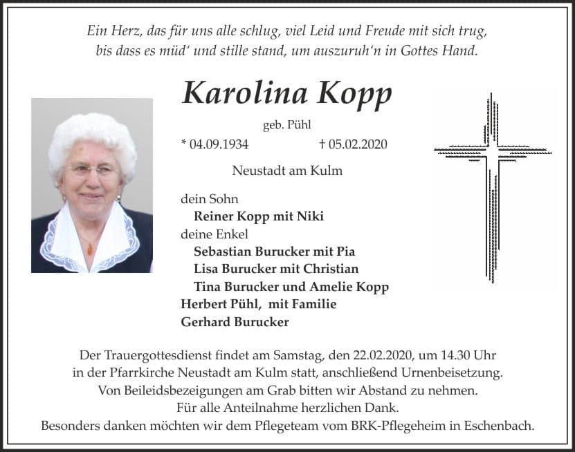 Frau Karolina Kopp