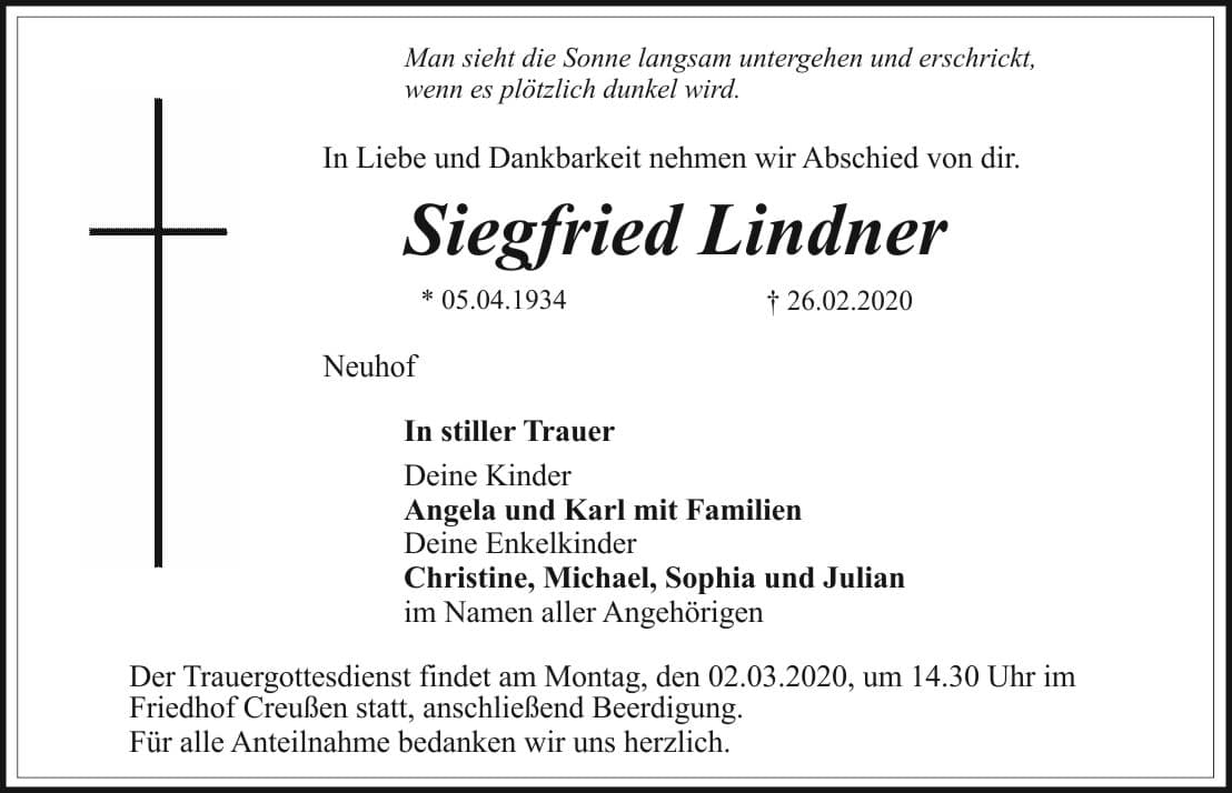 Herr Siegfried Lindner