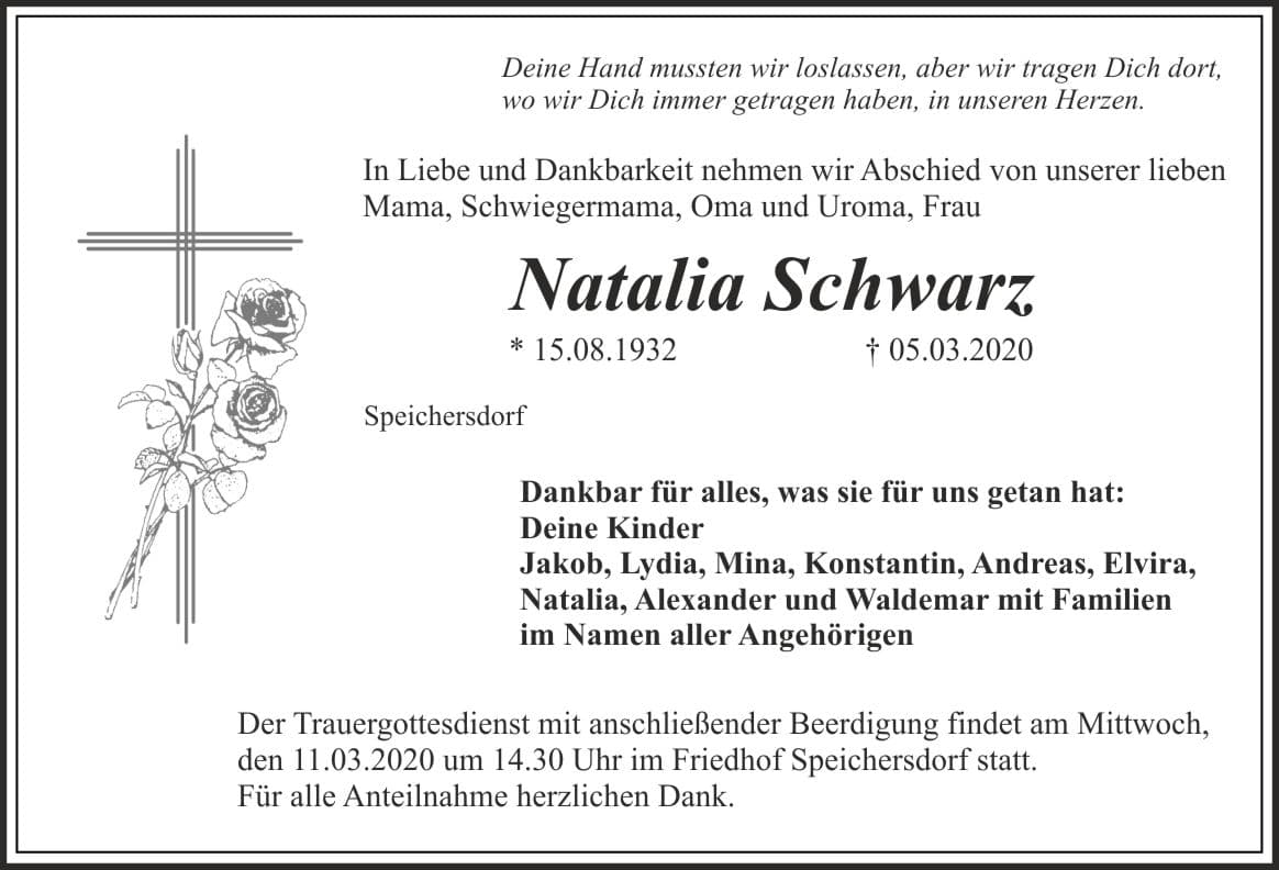 Frau Natalia Schwarz