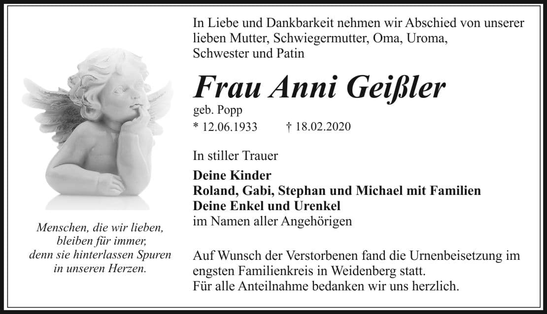 Frau Anni Geißler