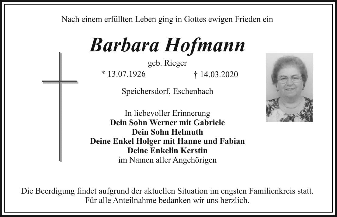 Frau Barbara Hofmann
