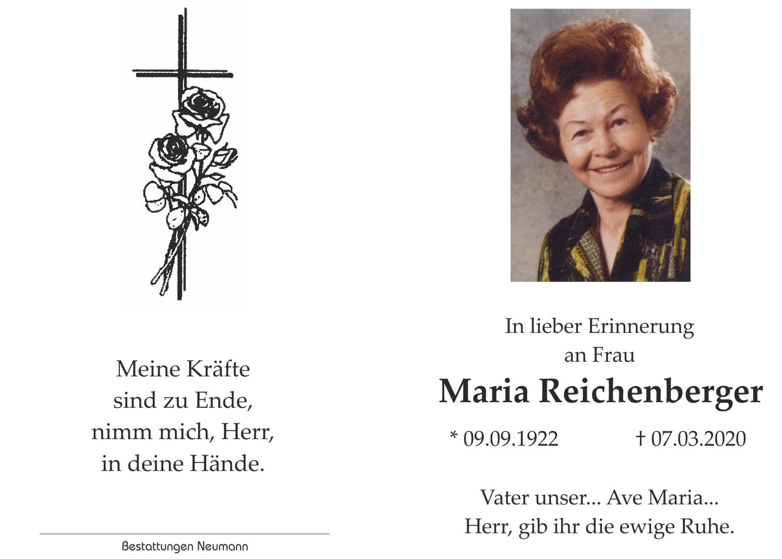 Frau Maria Reichenberger