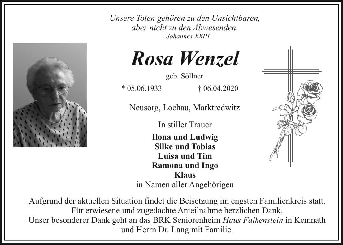 Frau Rosa Wenzel