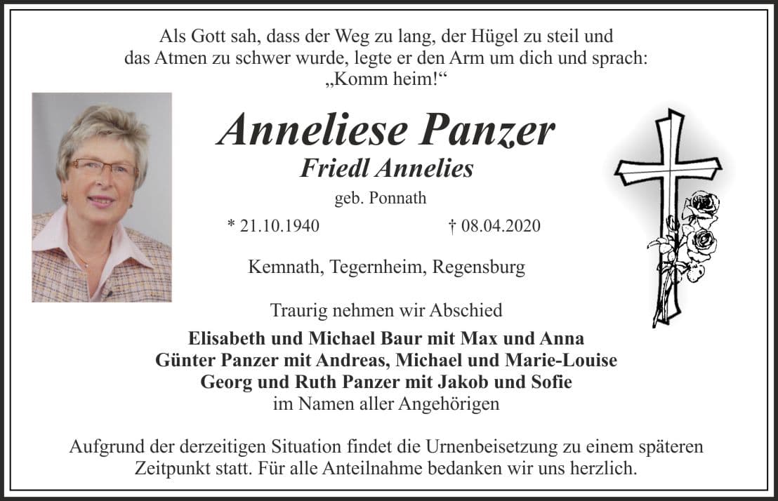 Frau Anneliese Panzer