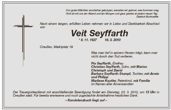 Herr Veit Seyffarth