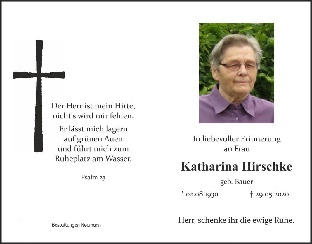 Frau Katharina Hirschke
