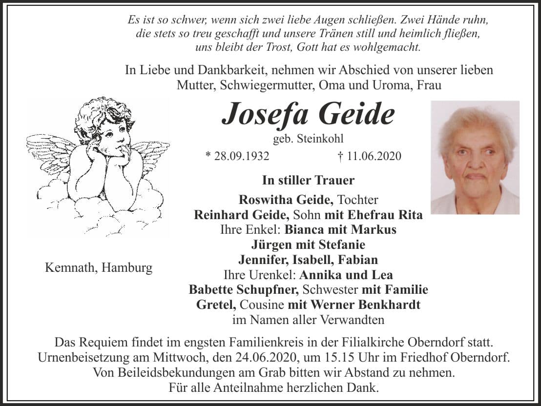 Frau Josefa Geide