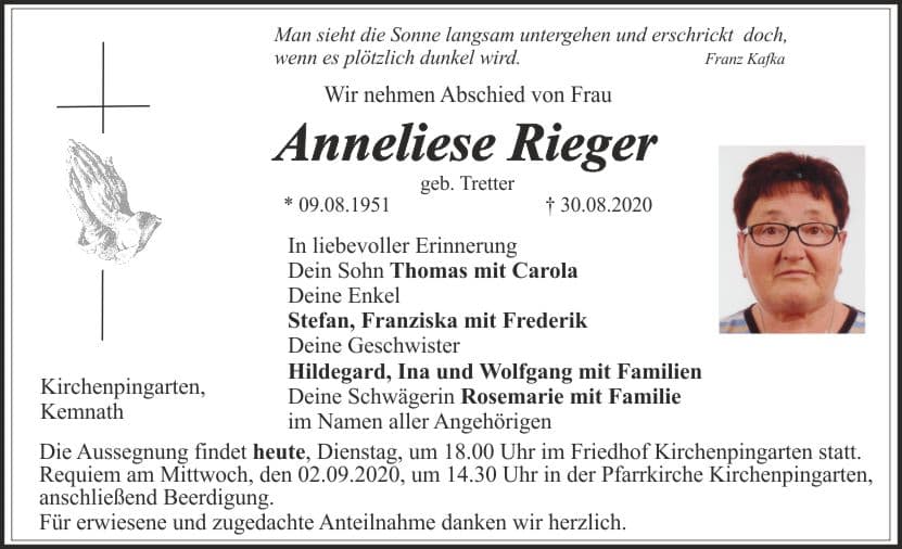 Frau Anneliese Rieger