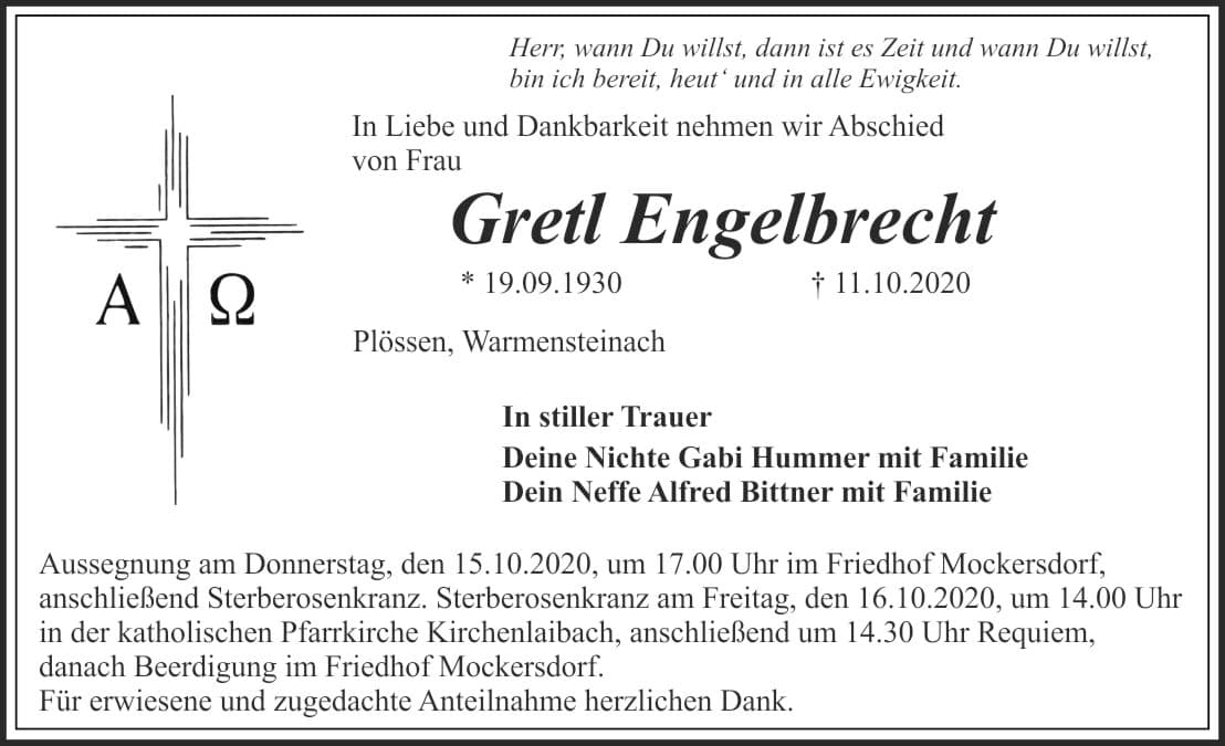 Frau Gretl Engelbrecht