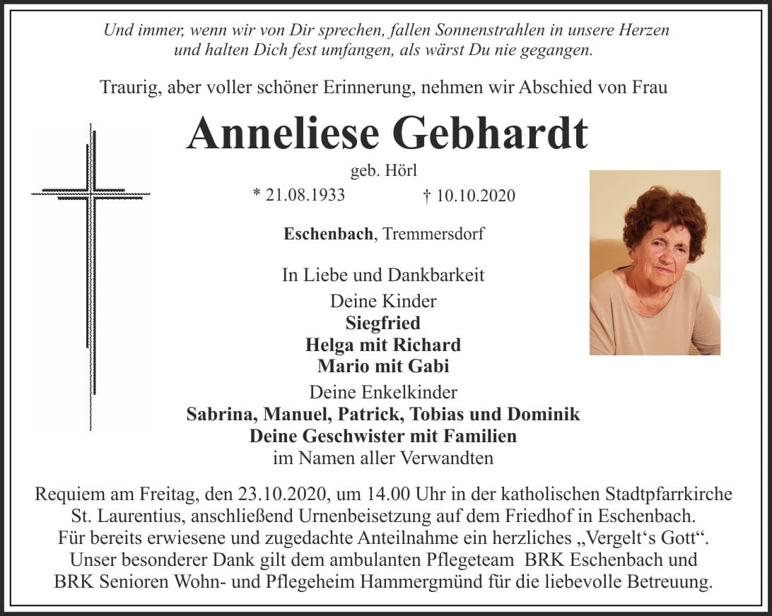 Frau Anneliese Gebhardt