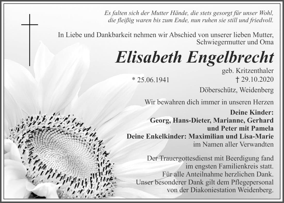 Frau Elisabeth Engelbrecht