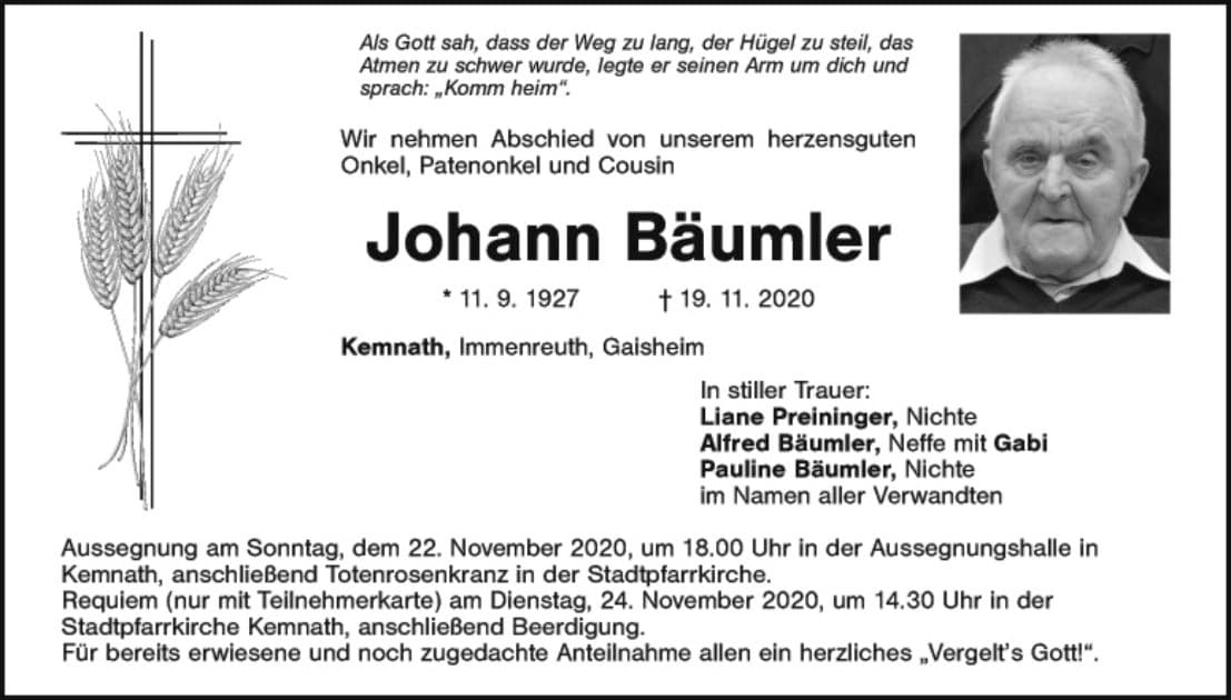 Herr Johann Bäumler