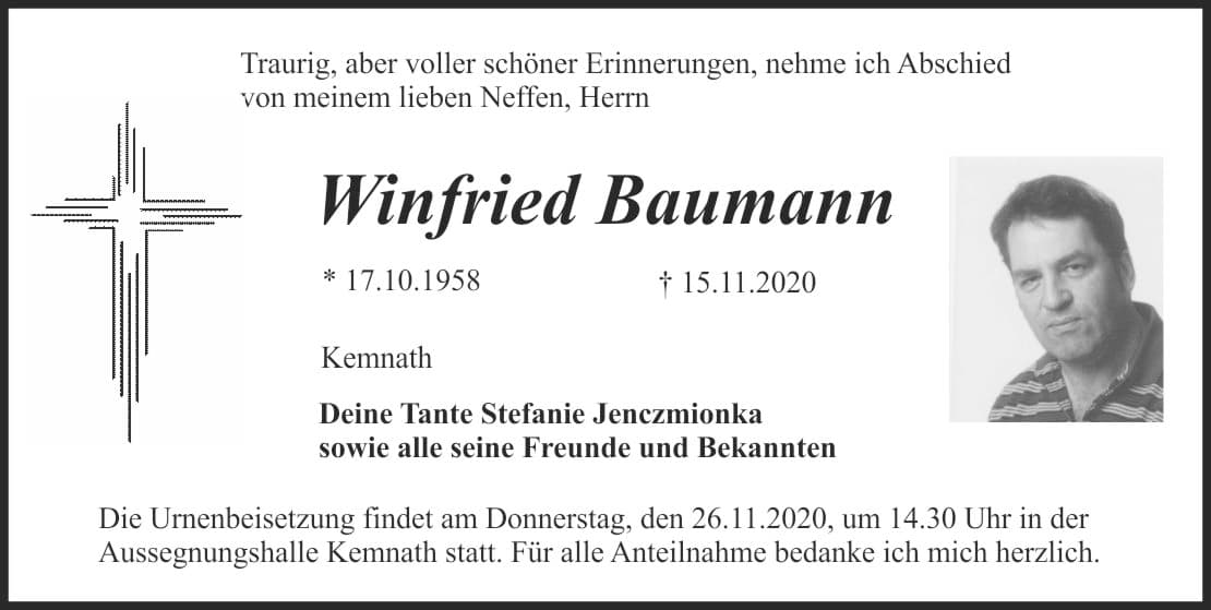 Herr Winfried Baumann