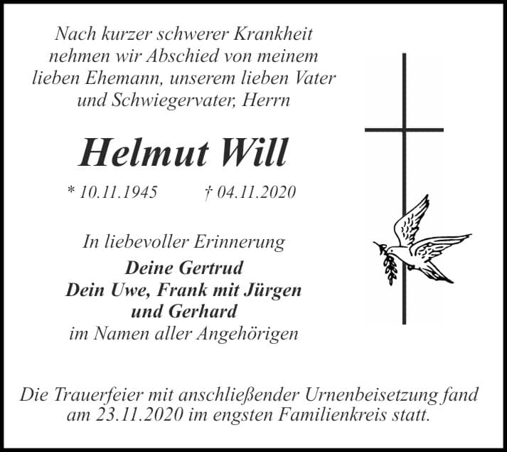 Herr Helmut Will
