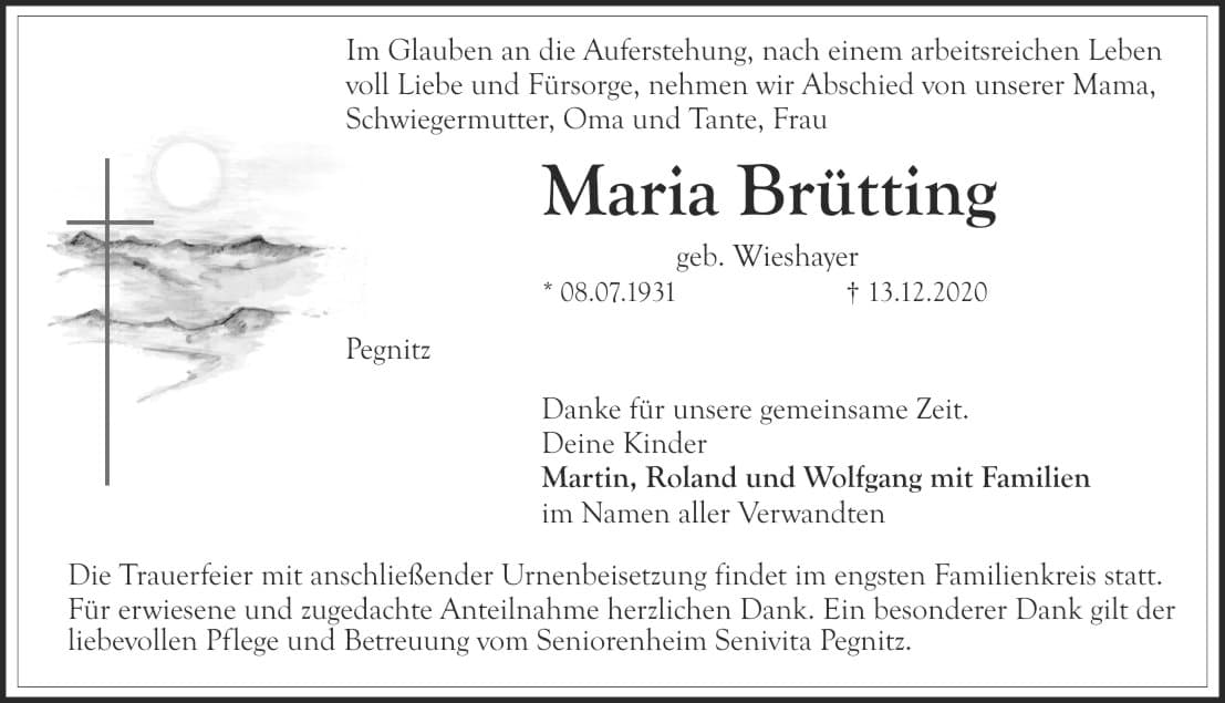 Frau Maria Brütting