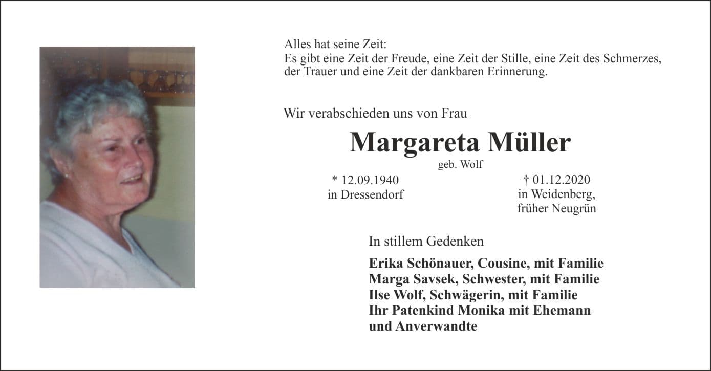 Frau Margareta Müller