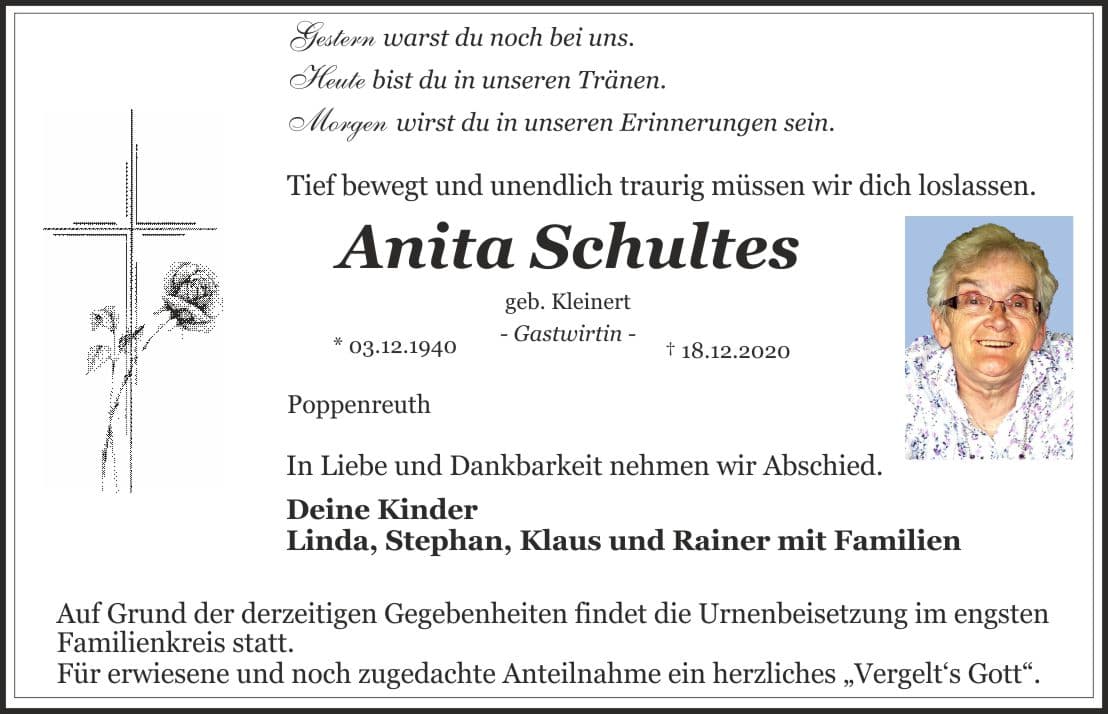 Frau Anita Schultes