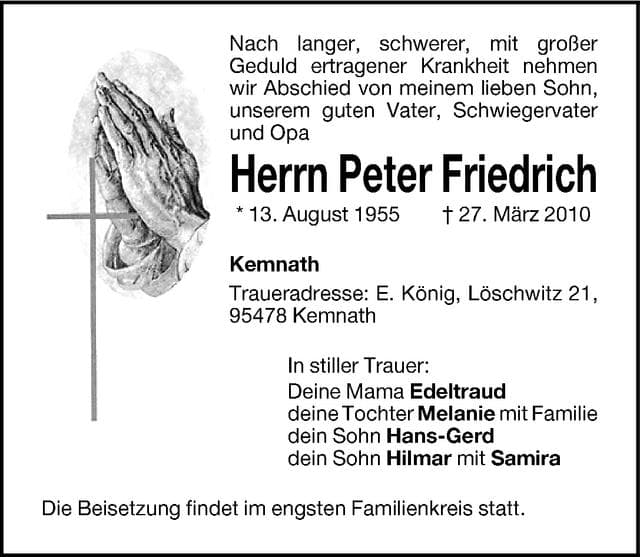 Herr Peter Friedrich