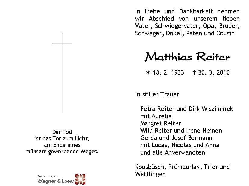 Herr Matthias Reiter