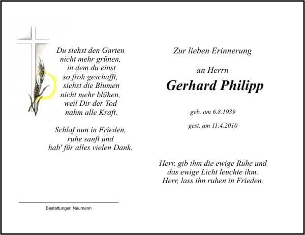 Herr Gerhard Philipp