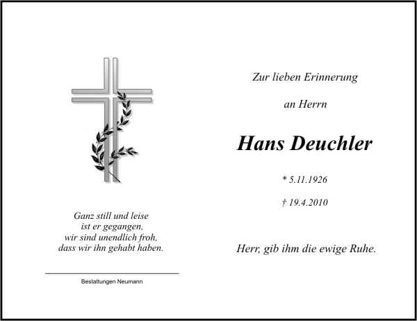 Herr Hans Deuchler