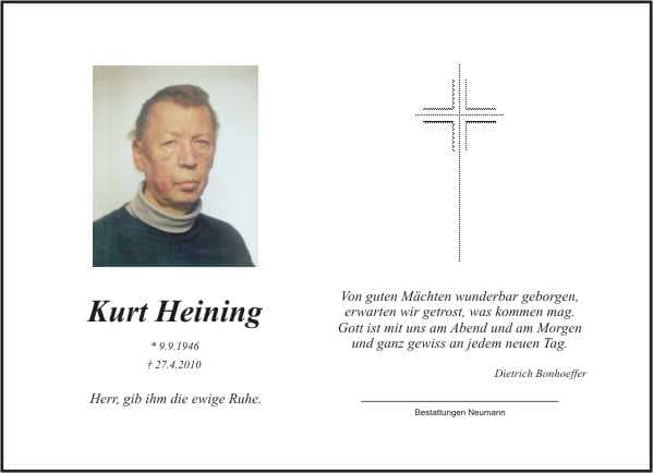 Herr Kurt Heining