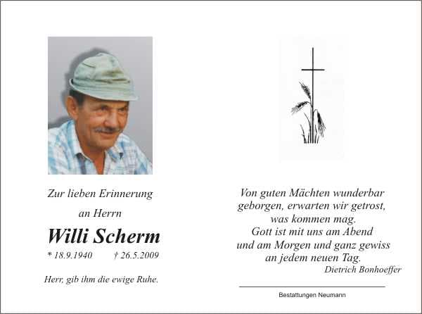 Herr Willi Scherm