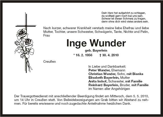 Frau Ingeborg Wunder